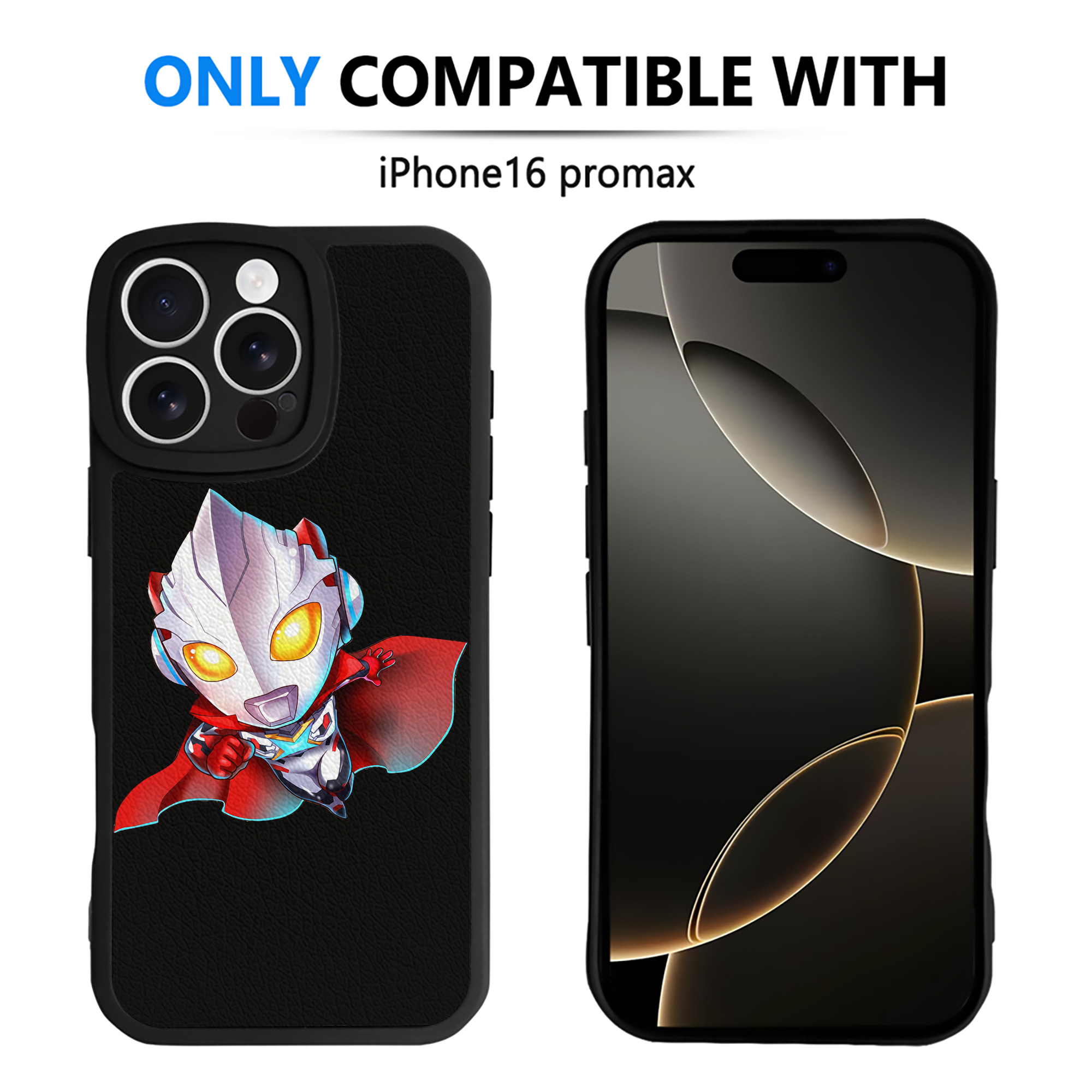 （画像用） ウルトラマン Ultraman 【iPhone 16シリーズ対応】シリコンスマホケース（レザー調） 材質：シリコン